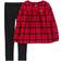 Carter's Kid's Buffalo Check Flannel & Legging Set 2-piece - Red/Black