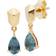 Gemondo Micro Statement Earrings - Gold/Blue