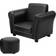 Costway Kids Single Armrest Couch Sofa with Ottoman