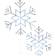 National Tree Company Star Ice Crystal Snowflake Decoration 61.6cm 2pcs