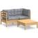 vidaXL 3096015 Loungeset, 1 Bord inkl. 2 Stolar & 2 Soffor