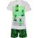 Minecraft Boy's Short Pyjama Set - Heather Grey/Green/Black