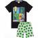 Minecraft Boy's Short Pyjama Set - Black/Heather Grey/Green