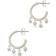 Sterling Forever Celeste Hoop Earrings - Silver/Transparent