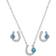 Montana Silversmiths Lightfoot Horseshoe Jewelry Set - Silver/Trasparent/Blue