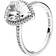 Pandora Sparkling Teardrop Halo Ring - Silver/Transparent