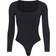 SKIMS Essential Long Sleeve Scoop Neck Bodysuit - Onyx