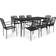 vidaXL 3058280 Juego de comedor de patio, 1 Mesa incl. 8 Sillas