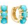 Carre Hoops - Gold/Turquoise