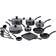 T-fal Initiatives Cookware Set with lid 18 Parts