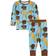 Småfolk Printed Pyjamas - Safari/Blue Grotto