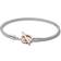 Pandora Moments Two Tone Logo T Bar Snake Chain Bracelet - Silver/Rose Gold