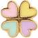 Stine A Love Heart Clover Earring - Gold/Multicolour