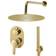 vidaXL Shower system stainless steel 201 gold Gold