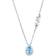 Michael Kors Pear Shaped Halo Necklace - Silver/Blue/Transparent