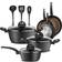 NutriChef NCCW12S Cookware Set with lid 12 Parts