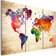 Artgeist The World's Map Art encadré 90x60cm