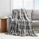 Nautica Lewes Ultra Soft Plush Fleece Blankets Gray (228.6x152.4cm)