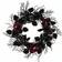 National Tree Company 22" Halloween Black Rose Wreath Decoration 15.2cm