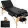 tectake 3 zones massagetafel Somwang 7,5cm matras en houten frame zwart
