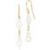 Izabel Camille Passion Long Earrings - Gold/Pearls