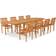 vidaXL 3059620 Matgrupp, 1 Bord inkl. 8 Stolar