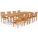 vidaXL 3059616 Matgrupp, 1 Bord inkl. 8 Stolar