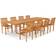 vidaXL 3059616 Patio Dining Set, 1 Table incl. 8 Chairs