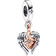 Pandora Celestial Compass Angel Wings Dangle Charm - Silver/Rose Gold/Transparent