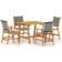 vidaXL 3087123 Set da pranzo per patio, 1 Tavolo incluso 4 Sedie