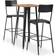 vidaXL 276849 Conjunto de Bar Exterior, 1 Mesa incl. 2 Sillas