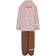 CeLaVi Rainwear w. Suspenders/Fleece - Peach Whip w. Flowers