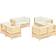 vidaXL 3096057 Lounge-Set, Tisch einschl. 2 Stühle & 8 Sofas