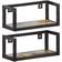 vidaXL 40cm 2-Pack Væghylde 40cm 2stk