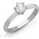 Jewelco London Claw Set Round Engagement Ring - White Gold/Diamond