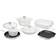 Le Creuset White Signature Enameled Cast Iron Cookware Set with lid 10 Parts