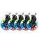 L33T 3 Inch Universal RGB Gaming Chair Casters - 5 Pieces