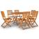 vidaXL 3086999 Set da pranzo per patio, 1 Tavolo incluso 6 Sedie