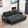 Glorhome Rivets Grey Sofa 85" 3 Seater