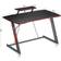 Desino Z Shaped Computer Gaming Desk- Black/Red