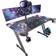 HLONONE ZZ Legs Rectangular Ergonomic LED Gaming Desk - Black