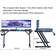 HLONONE ZZ Legs Rectangular Ergonomic LED Gaming Desk - Black