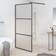 vidaXL Paroi De Douche 115x195 cm Verre ESG Dépoli Noir 1150x1950mm
