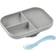 Beaba Baby's Silicone Meal Set With Suction Cup - Grey