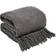 Teased Wool Soft Knit Tassel Fleece Couverture Argent, Beige, Gris, Rose (200x150cm)