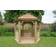 Forest Garden Hexagonal Wooden Gazebo with Cedar Roof 3m