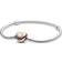 Pandora Moments Heart Clasp Snake Chain Bracelet - Rose Gold/Silver