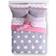 VCNY Home Sophie Bed Linen Grey, Pink (243.8x205.7cm)