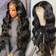 Aolisox 13x4 HD Transparent Body Wave Lace Front Wig 24 inch Natural Black