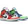 Nike Melody Ehsani x Air Jordan 1 Mid Fearless W- White/Black/Half Blue/Habanero Red